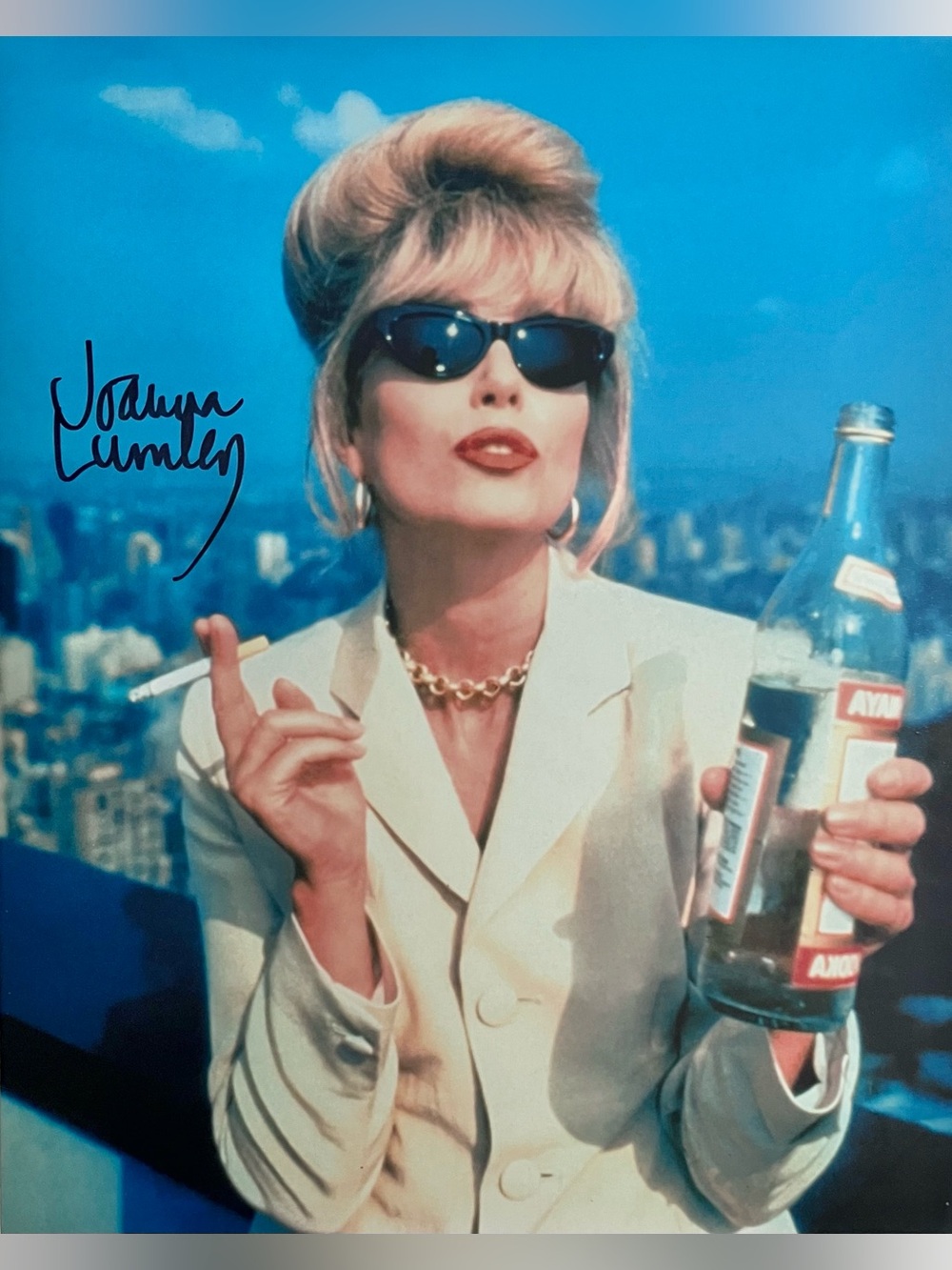 ABSOLUTELY FABULOUS Signed 8x10 / Joanna Lumley as Patsy Stone, SAPPHIRE & STEEL